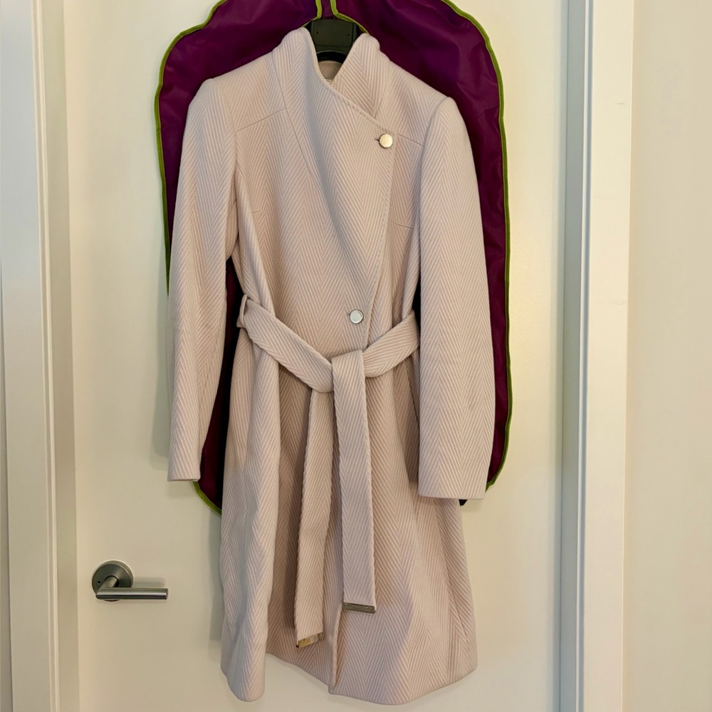 Ted Baker Light Stone Off White Trench Coat - Picture 1 of 7